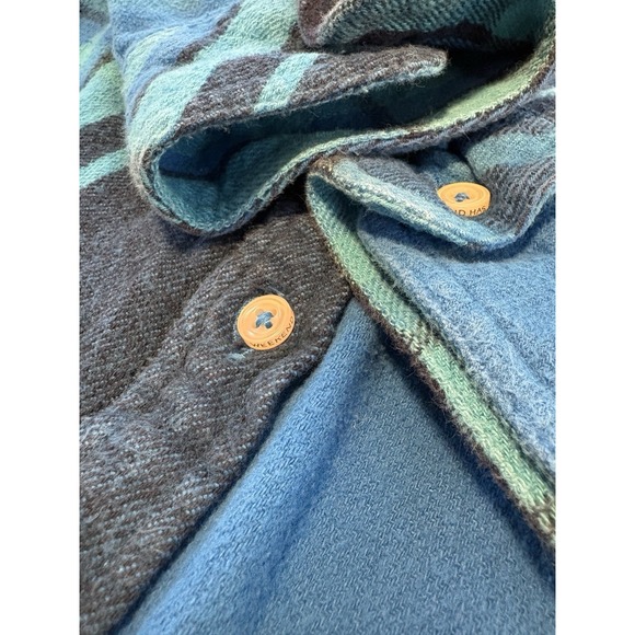 Chubbies Flannel Shirt Mens LG Blue Cotton Button Down Plaid Long Sleeve - Picture 4 of 7